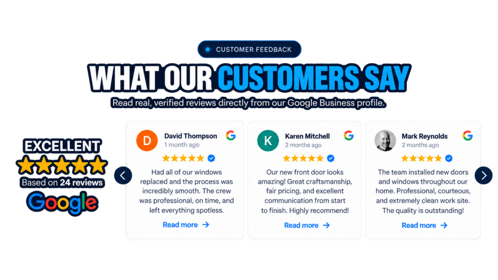 customer feedback review carousel